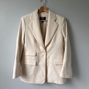 Banana republic cream colored lined blazer